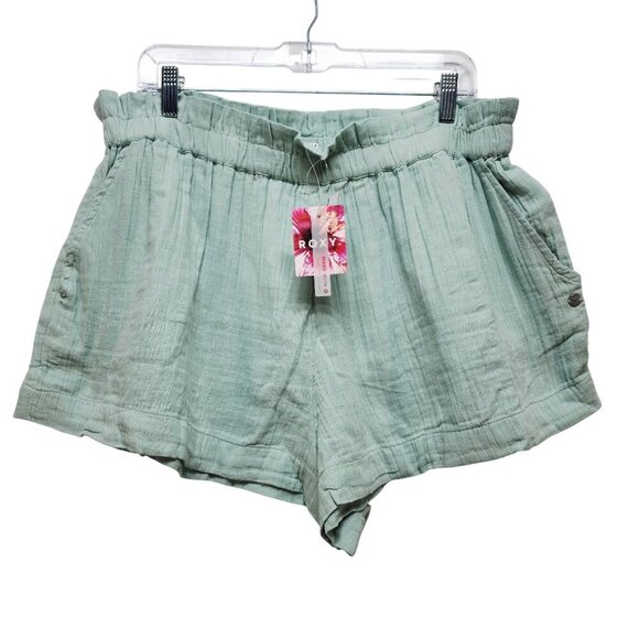 Roxy Womens Blue Surf Linen Shorts Size XXL - Picture 1 of 8